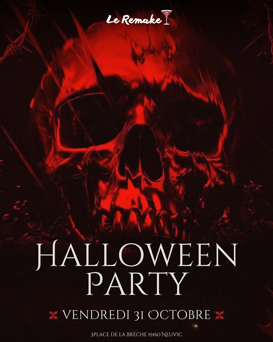 Affiche de la soirée Halloween
